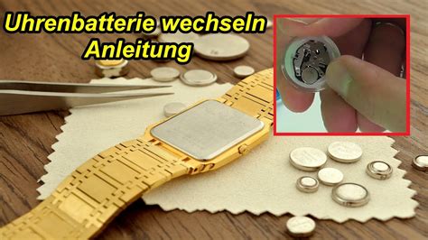 Uhrenbatterie wechseln / Batteriewechsel Uhr Armbanduhr.